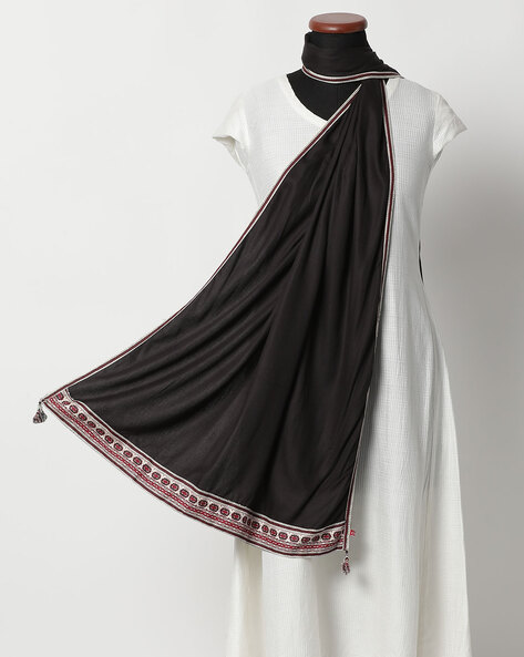 Dupatta with Contrast Stripes Price in India