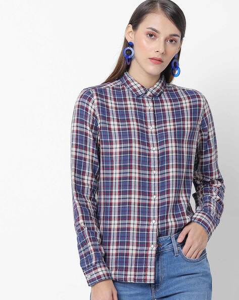 Levis check sale shirt womens