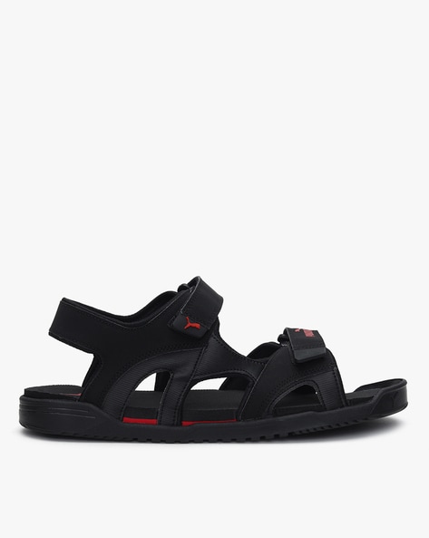 PUMA Little Boys Evolve Strap Sandals, Color: Black White Red - JCPenney