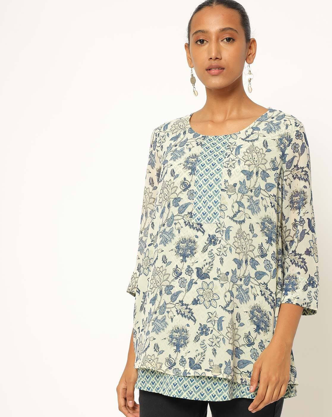 Buy Cream Kurtis \u0026 Tunics for Women by 
