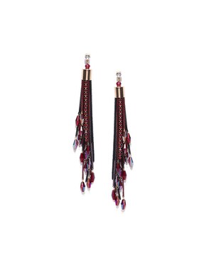 maroon western earrings