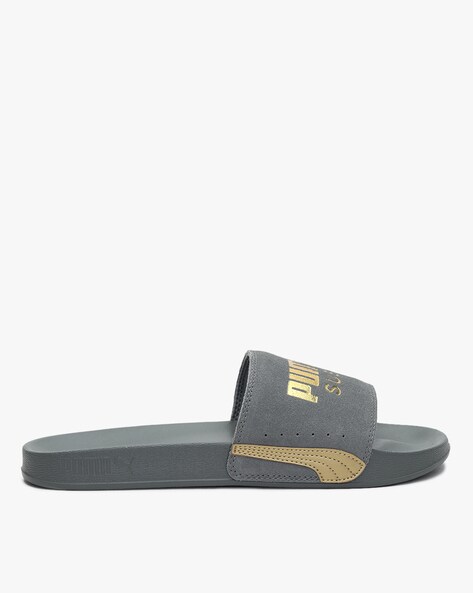 Puma gray suede flip flops best sale