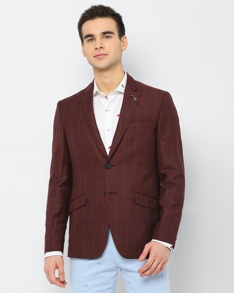 Burgundy colour outlet blazer