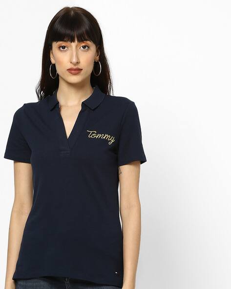tommy hilfiger navy polo shirt
