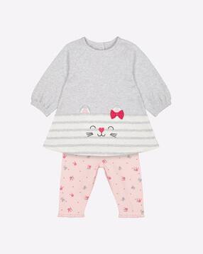 mothercare Embroidered A-line Dress with Leggings-picture-42