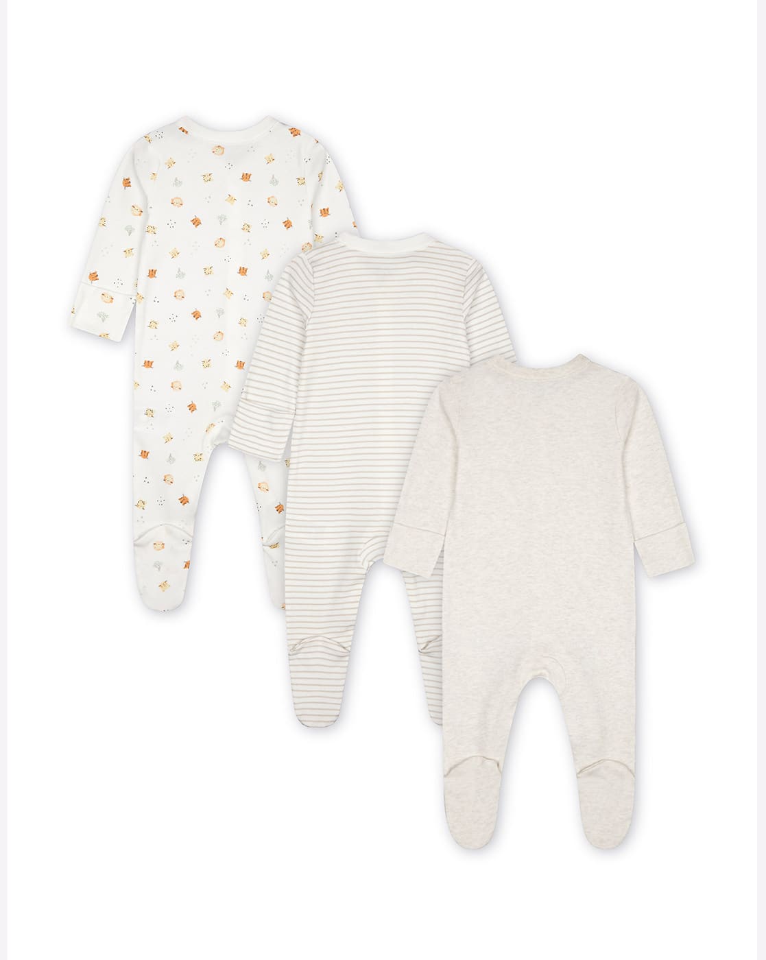 cream sleepsuits
