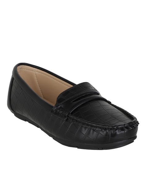 Checked Round-Toe Loafers (Image - 1)