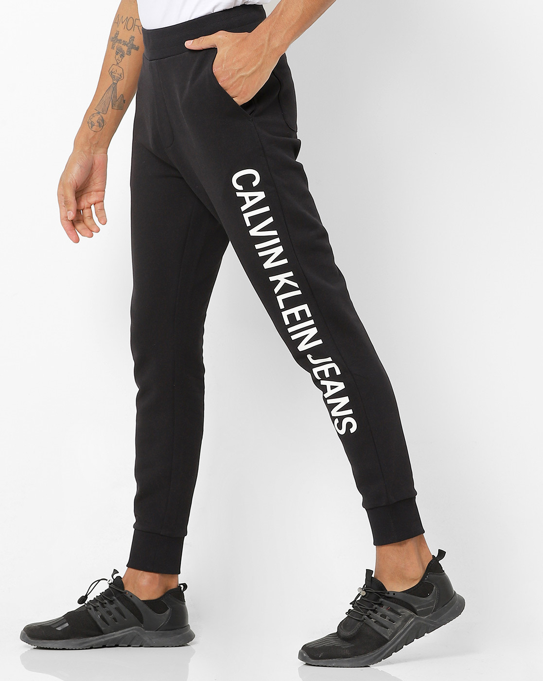 Black Track Pants for Men Calvin Klein Online | Ajio.com