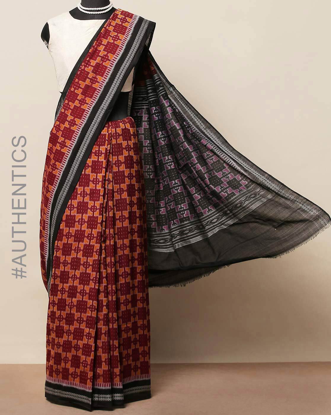 Sambalpuri Cotton Handloom Ikat Saree at Rs.10239/Piece in bhubaneswar  offer by Priyadarshini Handloom