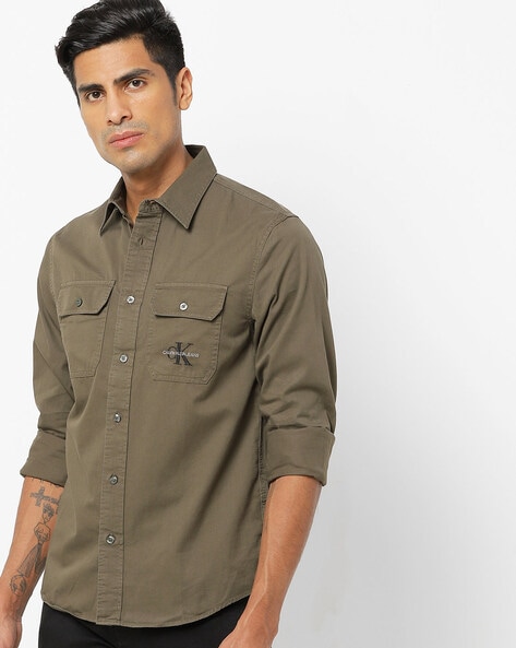 Buy Olive Green Shirts for Men by Calvin Klein Jeans Online 