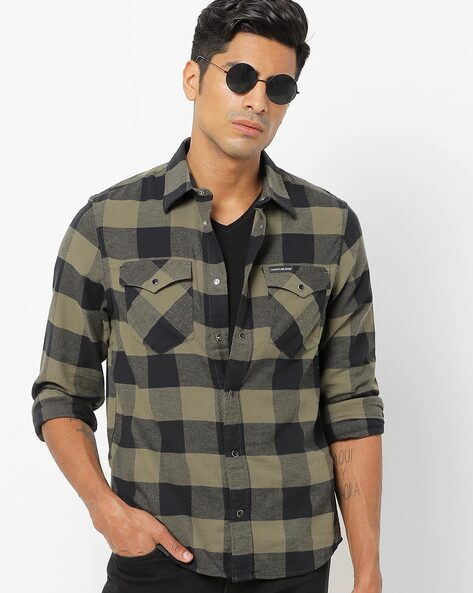 ck olive green shirt