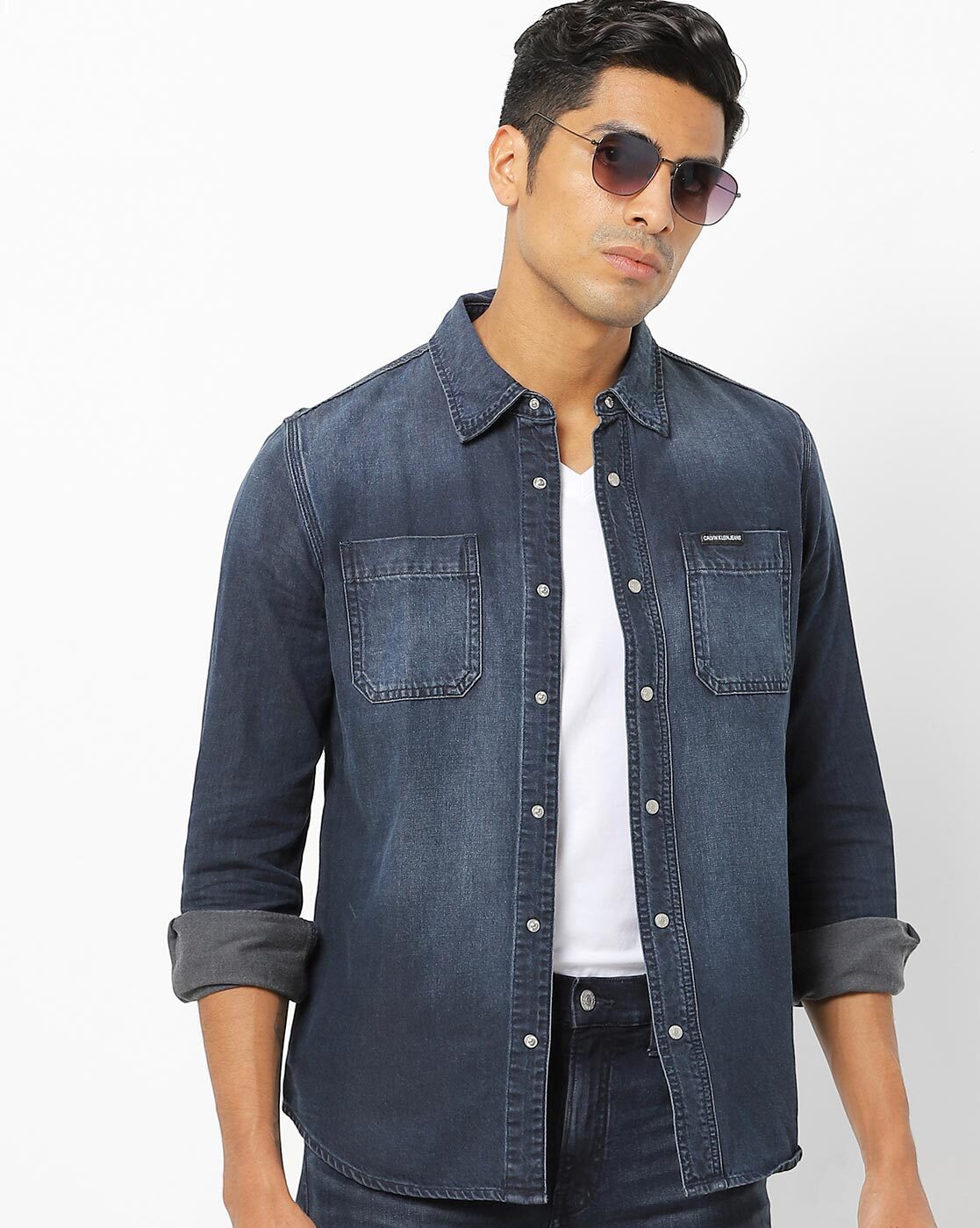 Buy Blue Shirts for Men by Calvin Klein Jeans Online | Ajio.com