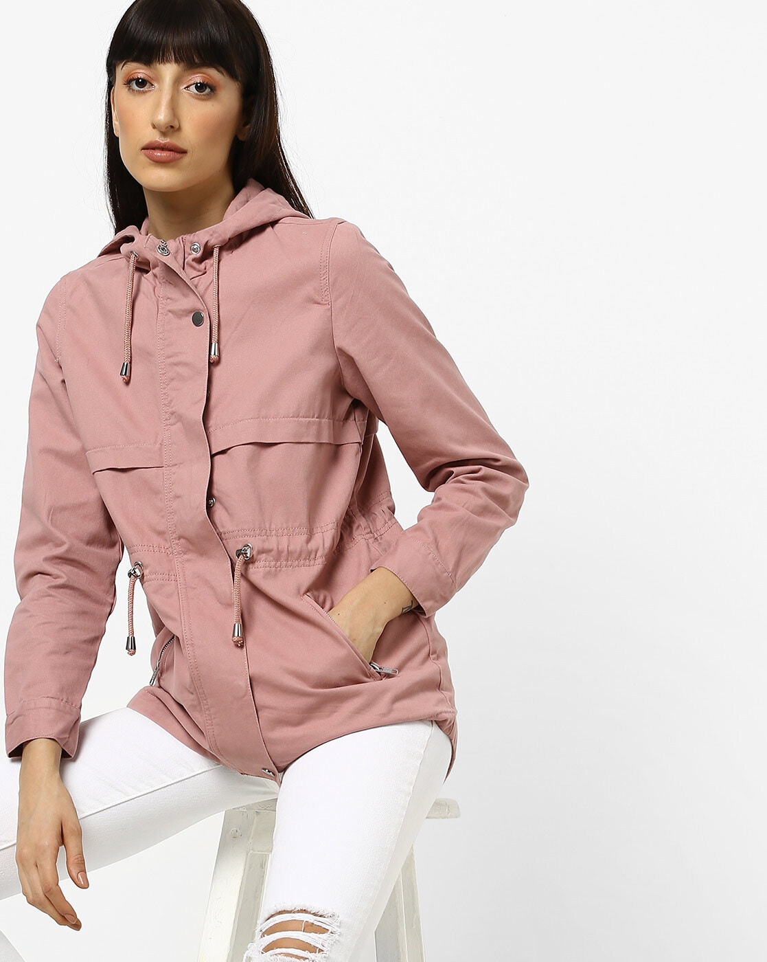 Buy Pink Jackets & Coats for Women by Cover Story Online | Ajio.com