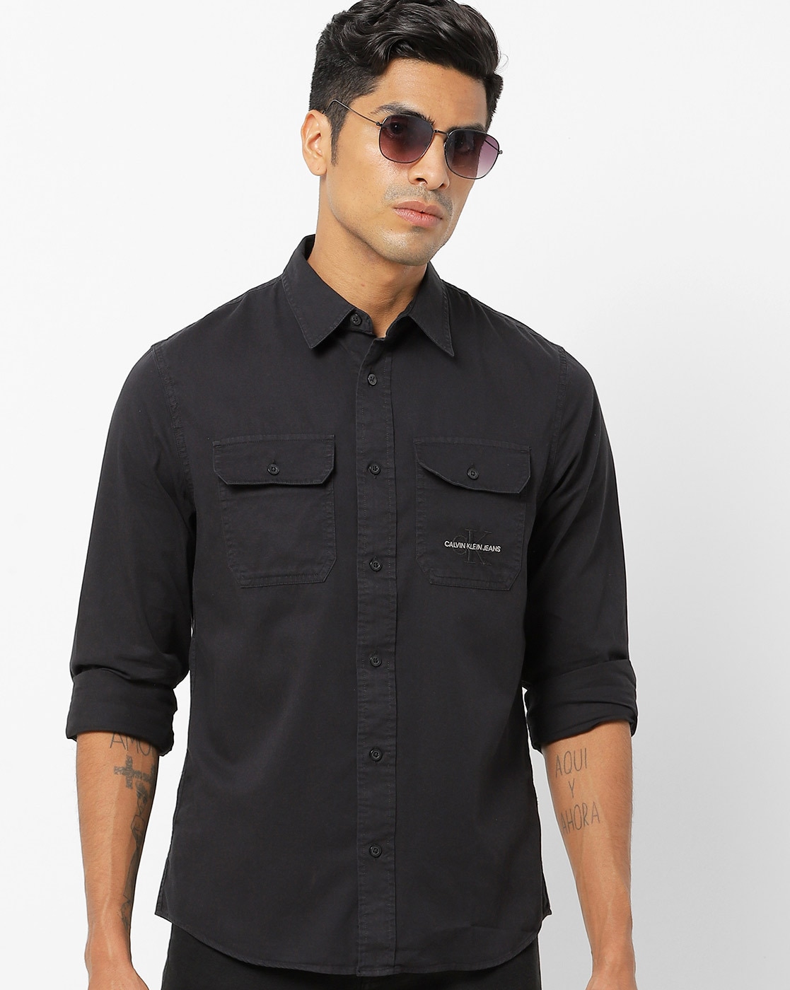 calvin klein black shirts