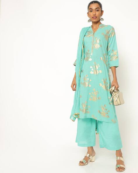 Buy Turquoise Blue Kurta Suit Sets for 