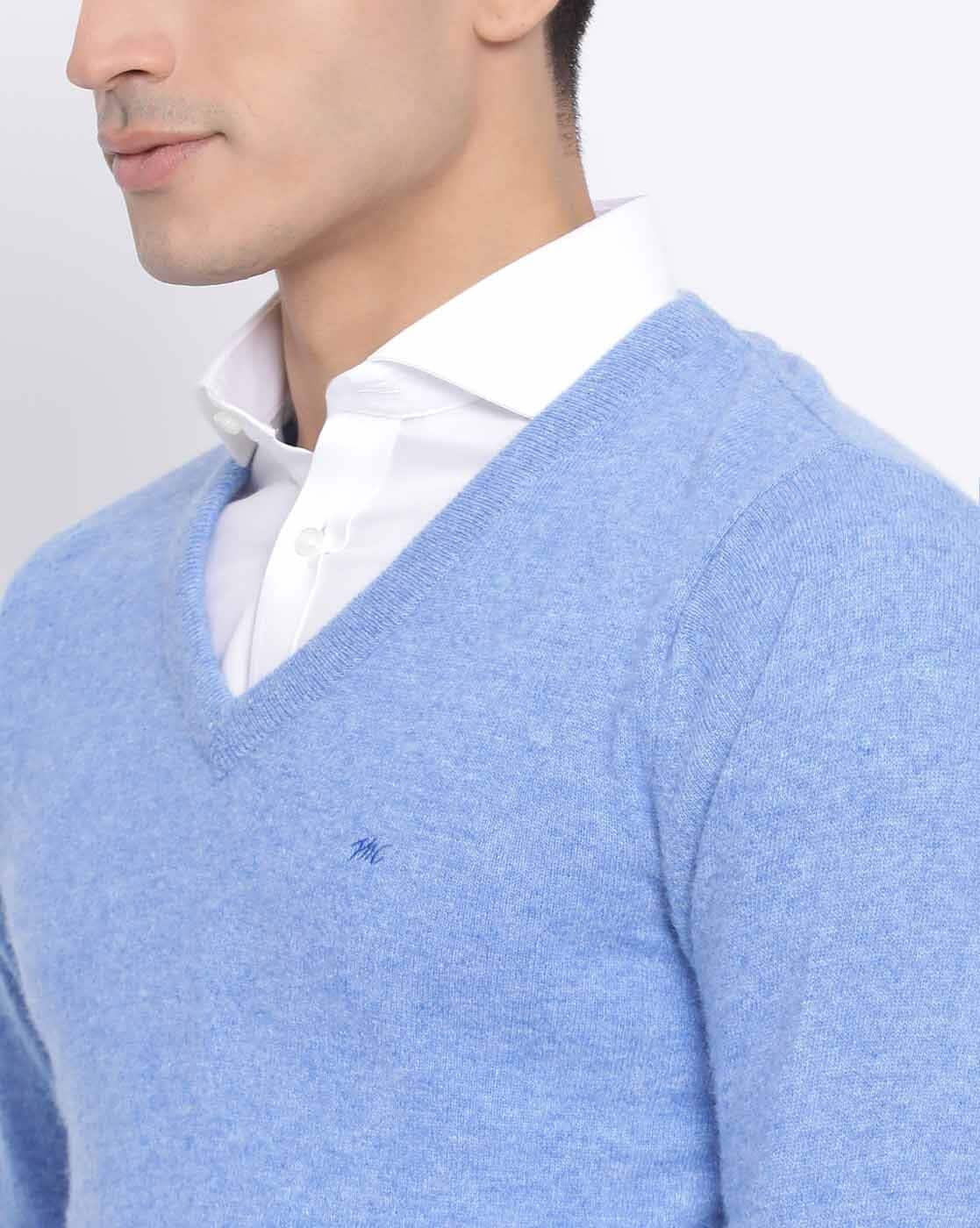 sky blue sweater men's