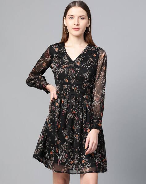 wrap fit and flare dresses