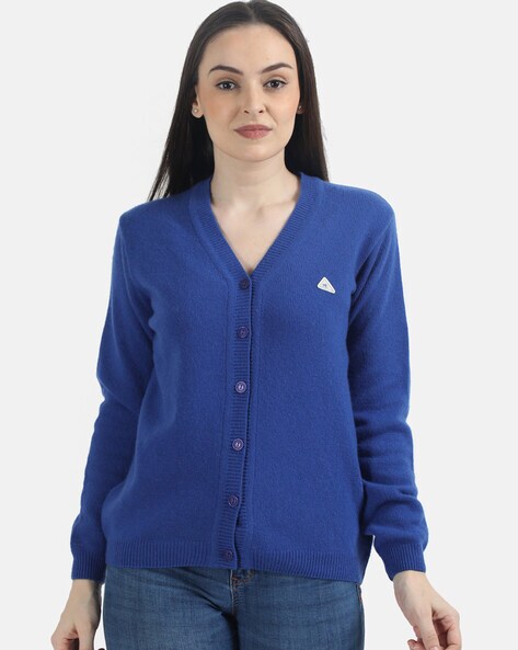 royal blue cardigan womens