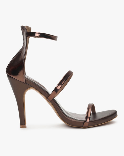 Bronze strappy heels new arrivals