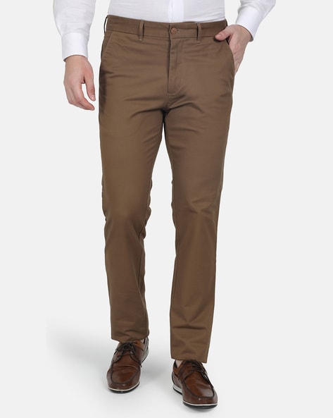 Buy Men Green Smart Fit Trouser Online in India - Monte Carlo