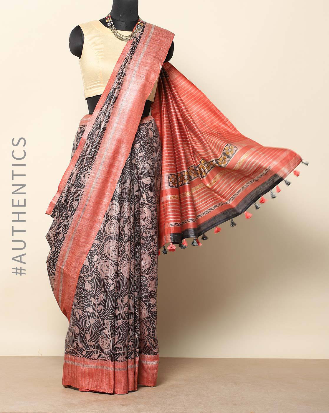 Buy Green Sarees for Women by Indie Picks Online | Ajio.com