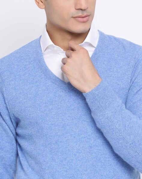 Mens sky hot sale blue sweater