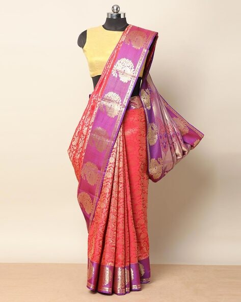 Red Brocade Silk Ladies Bridal Saree, With Blouse Piece at Rs 25000 in New  Delhi