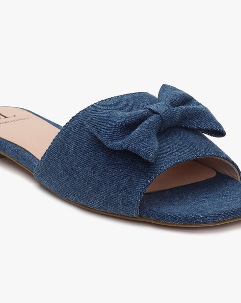 Blue jean discount sandals with bow