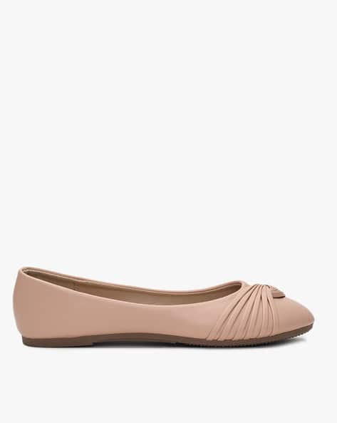 nude round toe flats
