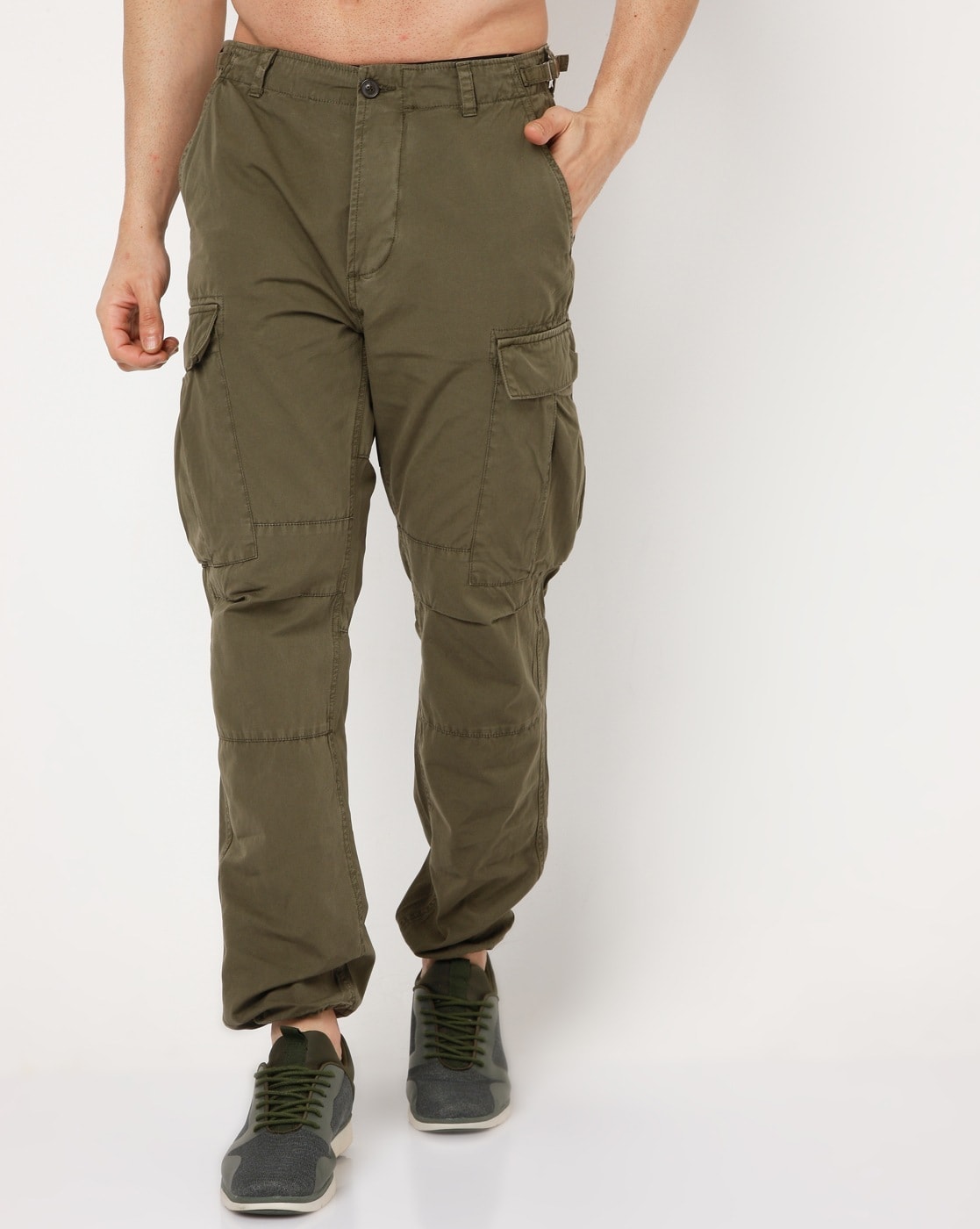 Cargo trousers Aimy  MILITARY OLIVE  Outlet vêtement femme  Reiko Jeans