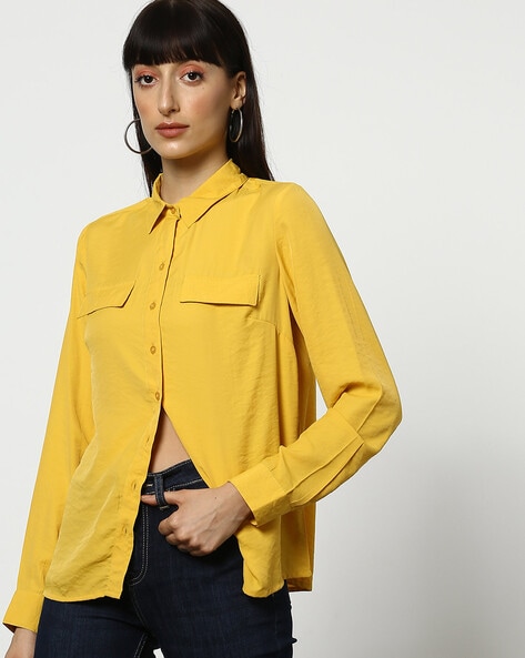 Buy Mustard Yellow Shirts for Women by ...