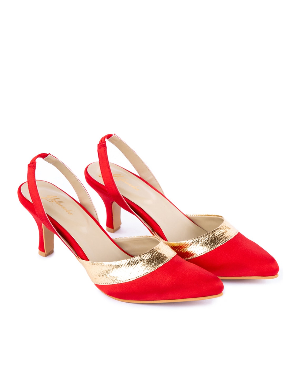 red slingback kitten heels