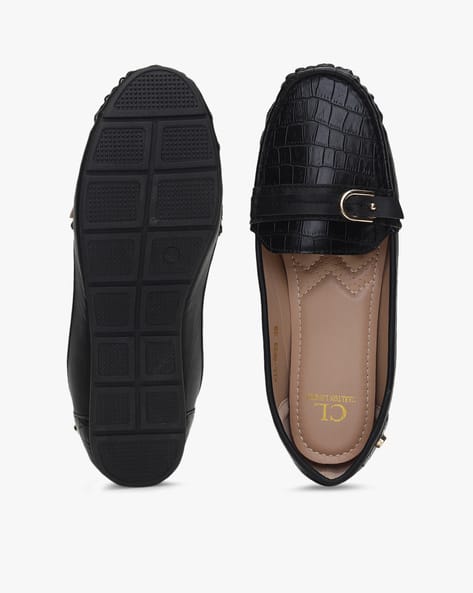 Reptilian Pattern Ballerinas with Buckle Fastening (Image - 2)