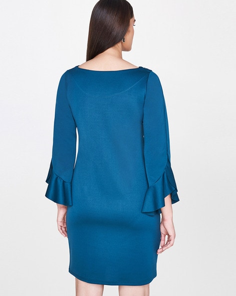 Renata Merino Wool Bell Sleeve Dress - Marionberry - wool&