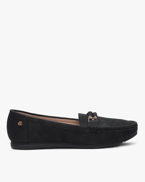 Flat Loafers with Metal Accent