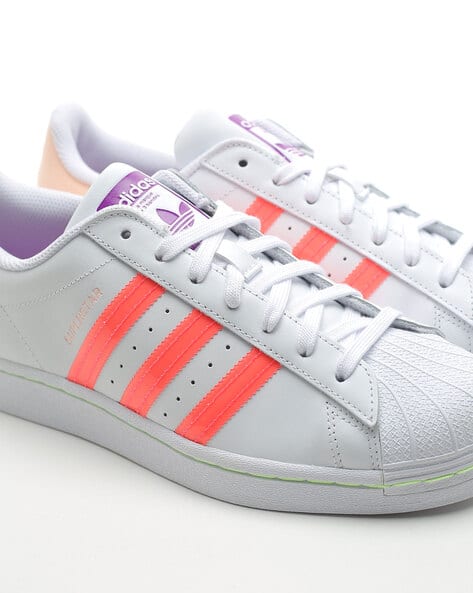 adidas originals superstar womens white/grey/pink