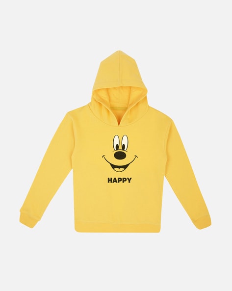 yellow mickey mouse sweatshirt