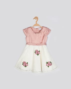 Floral Fit & Flare Dress with Fabric Belt-image-18