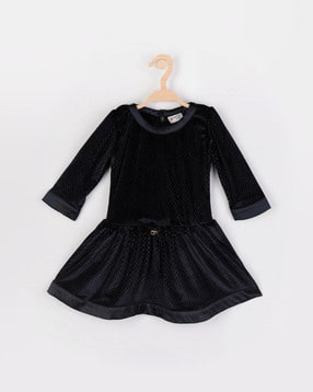 Textured Fit & Flared Dress-image-9