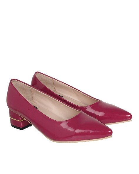 burgundy pointed toe heels