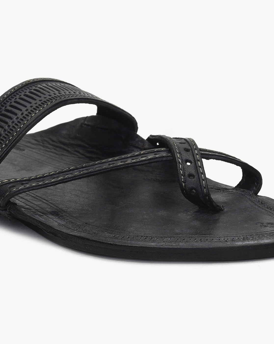 black kolhapuri chappal for men