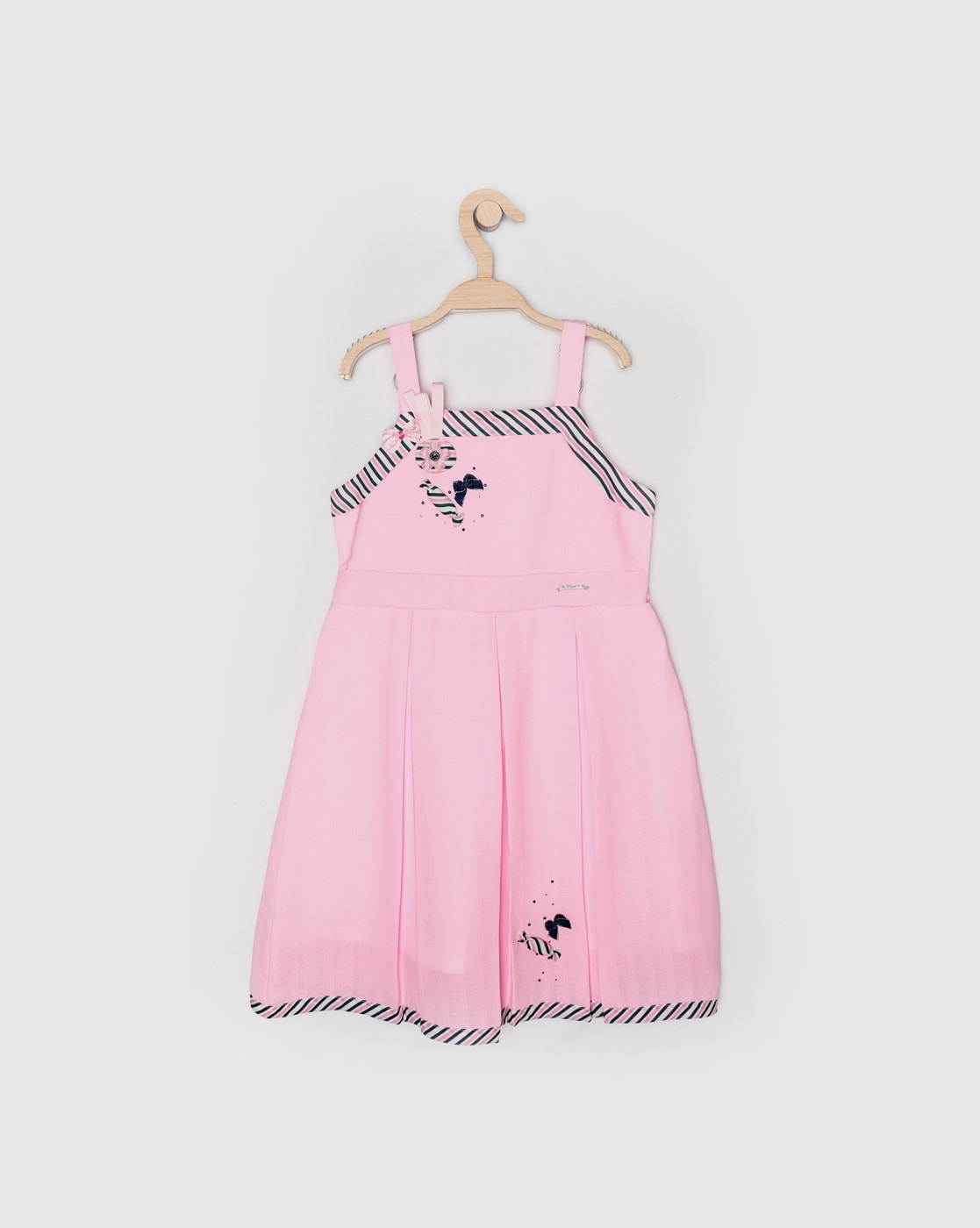 Buy Peppermint Baby Girls ALine Synthetic Midi Dress  LNSDRS11817726Off White40 cm at Amazonin