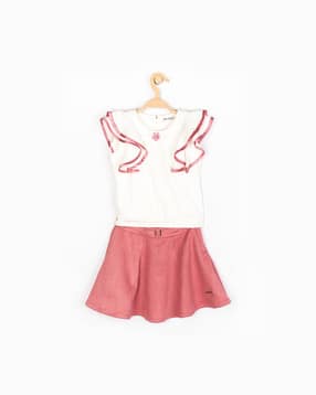 A-line Skirt with Top-image-29