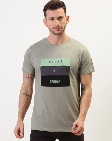 Buy Grey Tshirts for Men by DIFFERENCE OF OPINION Online