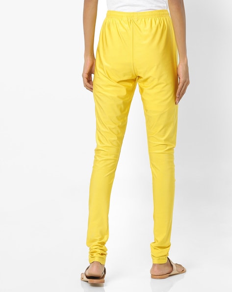 Buy Lemon Yellow Churidars & Leggings for Women by Rangriti Online