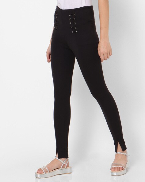 Buy Black Leggings for Women by MADAME Online