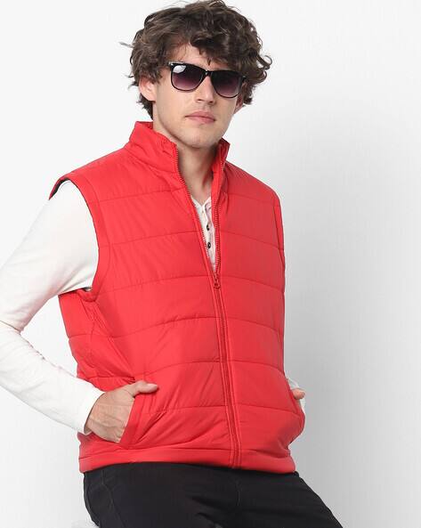 FIRST CLASS High-Neck Zip-Front Gilet with Insert Pockets