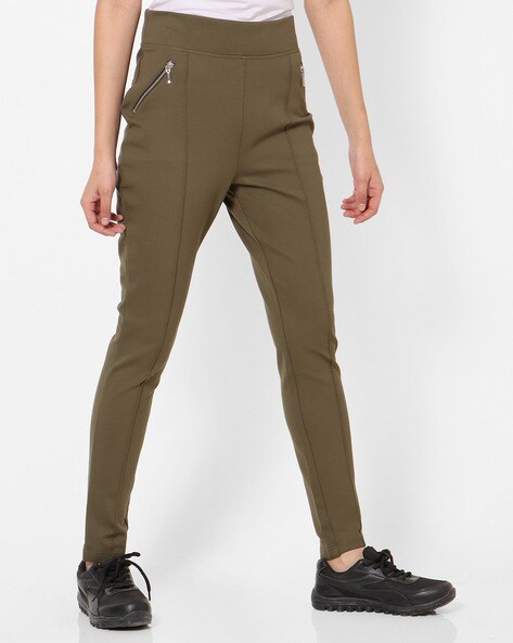 Buy Olive Green Jeans & Jeggings for Women by Texco Online