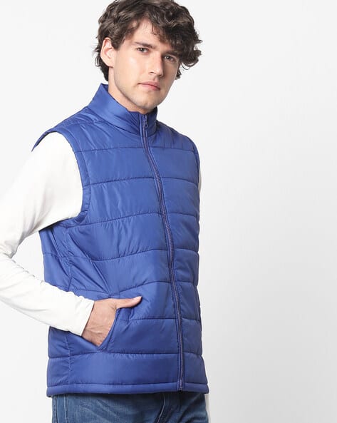 FIRST CLASS High-Neck Zip-Front Gilet with Insert Pockets