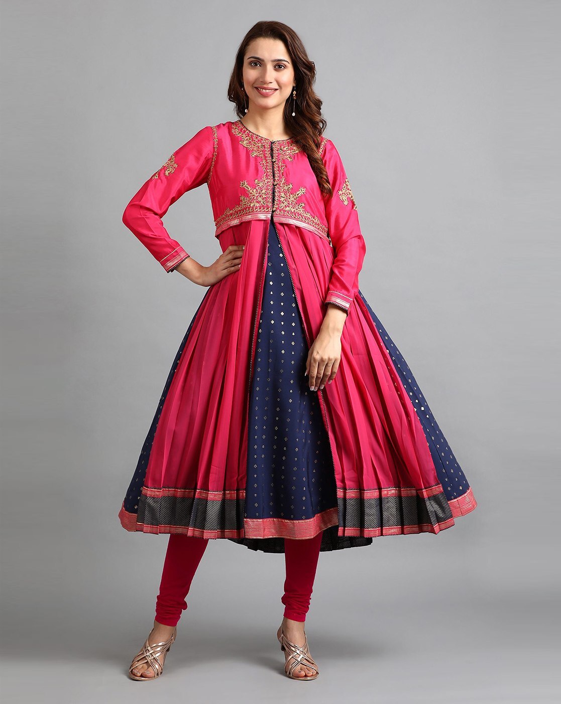 Buy Online Magenta Cotton Silk Anarkali Suit Set for Women & Girls at Best  Prices in Biba India-SKDA in 2023 | Silk anarkali, Silk anarkali suits,  Anarkali suit